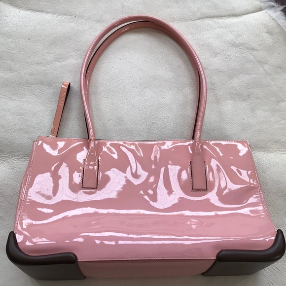 Rare Prada Patent Leather Pink & Brown Bag - Picture 3 of 17